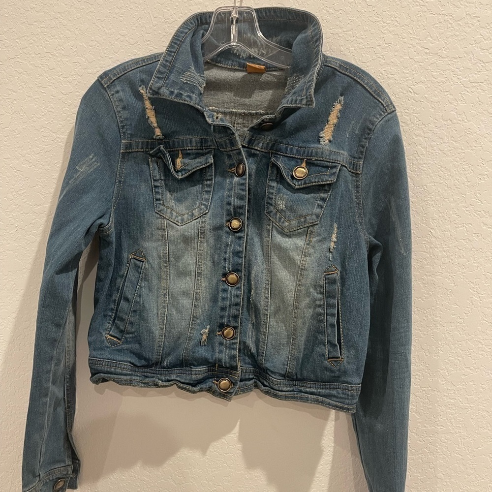 Joujou distressed denim jacket size Medium